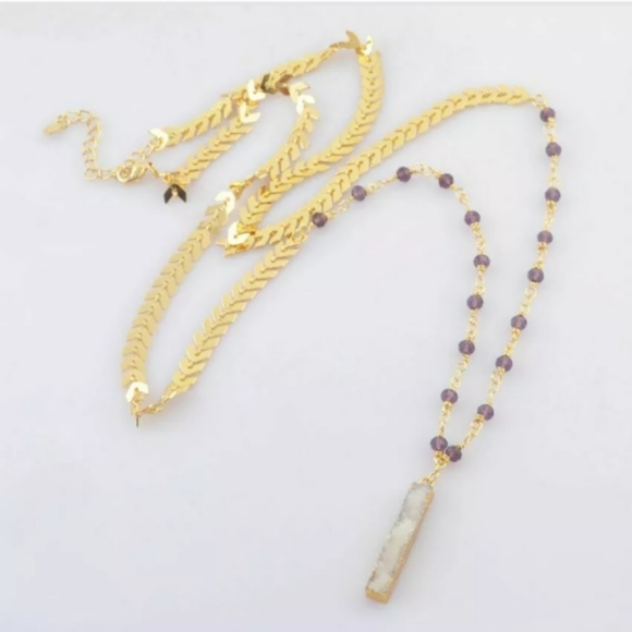 Jewelry - "Crystal Castles" Druzy Necklace